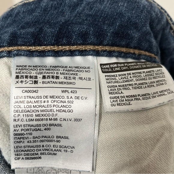 Levis Strauss 529 Curvy Bootcut Jeans High Rise Blue Medium Wash Denim W33 L30 - Picture 6 of 7
